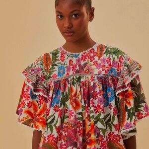 Farm Rio Blouse, size Medium